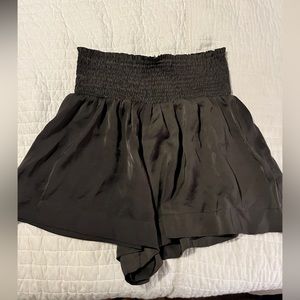 Smocked gray shorts